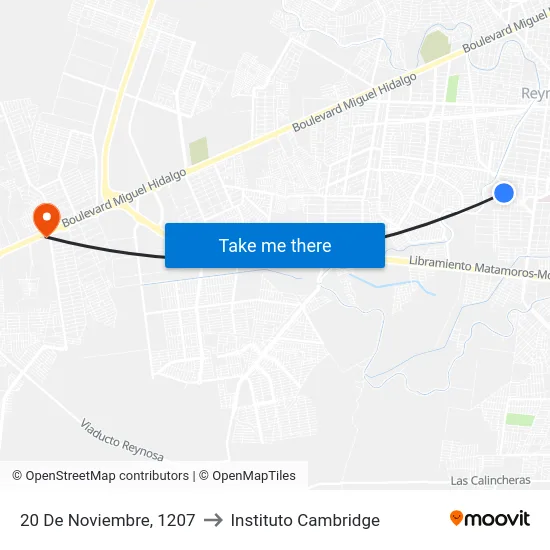 20 De Noviembre, 1207 to Instituto Cambridge map
