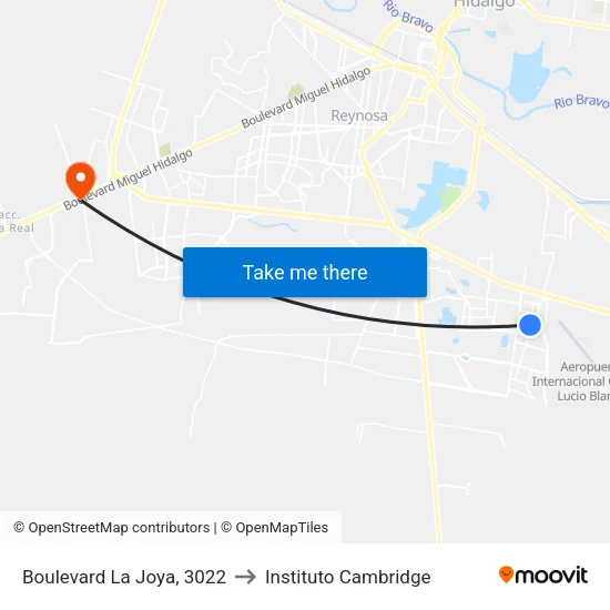 Boulevard La Joya, 3022 to Instituto Cambridge map