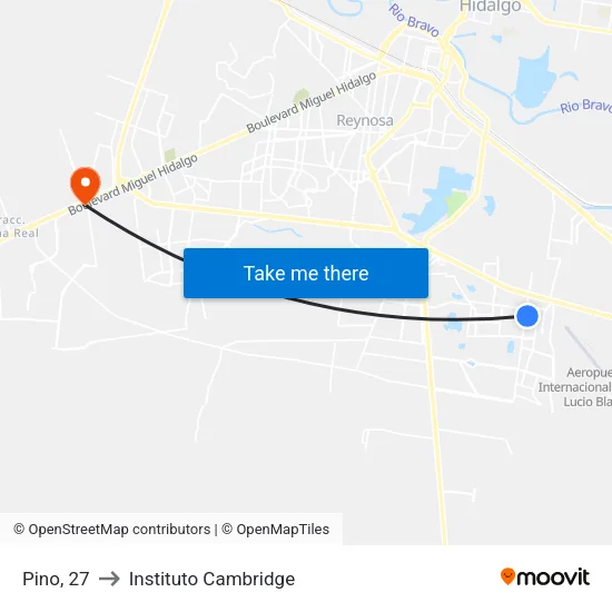 Pino, 27 to Instituto Cambridge map