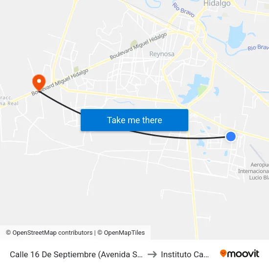 Calle 16 De Septiembre (Avenida San Ángel, 337 to Instituto Cambridge map