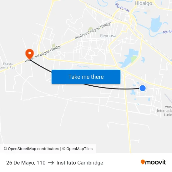 26 De Mayo, 110 to Instituto Cambridge map