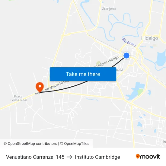 Venustiano Carranza, 145 to Instituto Cambridge map