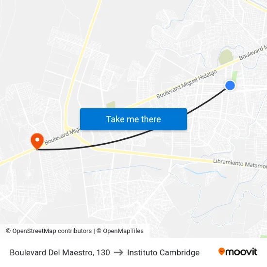 Boulevard Del Maestro, 130 to Instituto Cambridge map