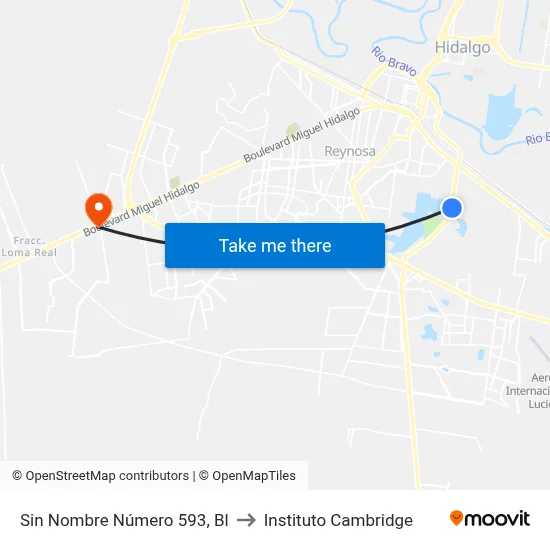 Sin Nombre Número 593, Bl to Instituto Cambridge map