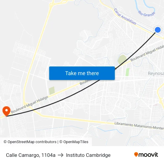 Calle Camargo, 1104a to Instituto Cambridge map