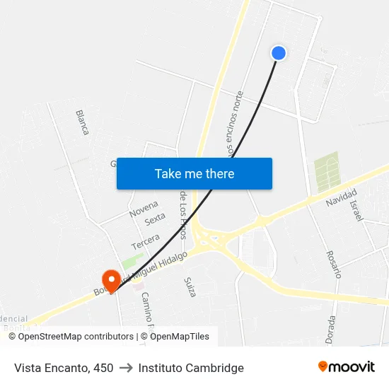 Vista Encanto, 450 to Instituto Cambridge map