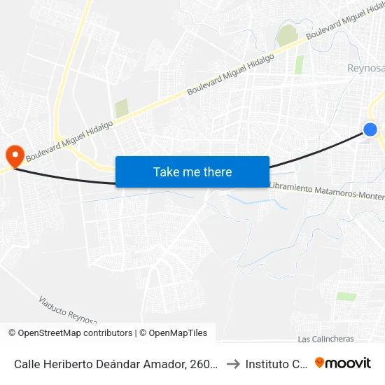 Calle Heriberto Deándar Amador, 260-C Centro Comercial Ocasa to Instituto Cambridge map