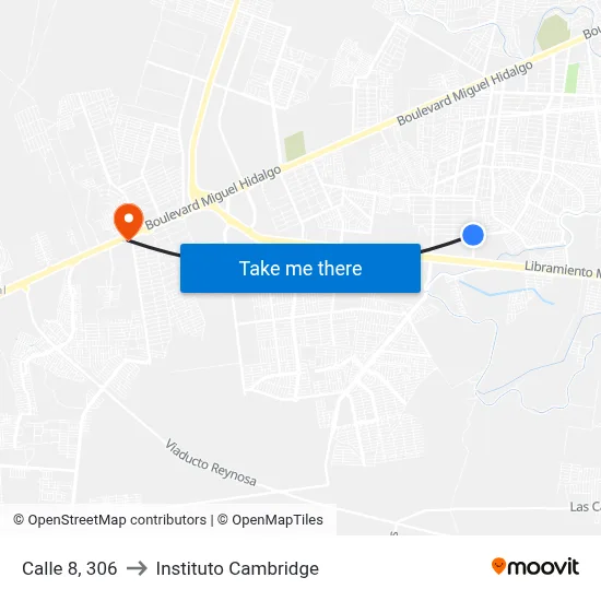 Calle 8, 306 to Instituto Cambridge map