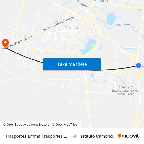 Trasportes Emma Trasportes Alex to Instituto Cambridge map
