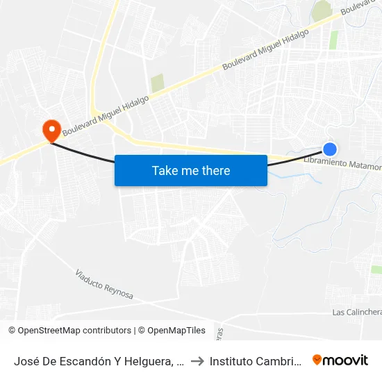 José De Escandón Y Helguera, 314 to Instituto Cambridge map