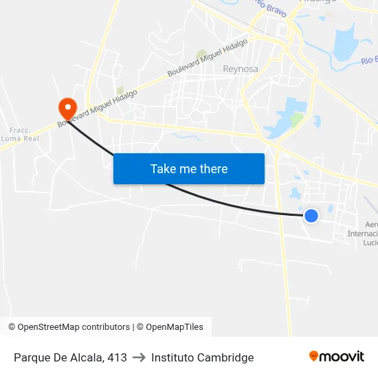 Parque De Alcala, 413 to Instituto Cambridge map