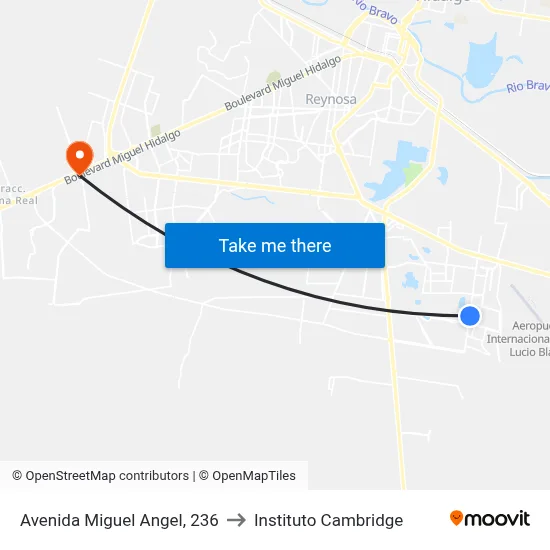 Avenida Miguel Angel, 236 to Instituto Cambridge map