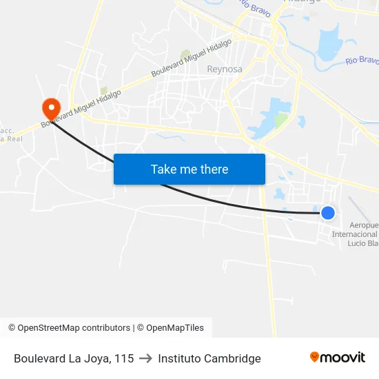 Boulevard La Joya, 115 to Instituto Cambridge map