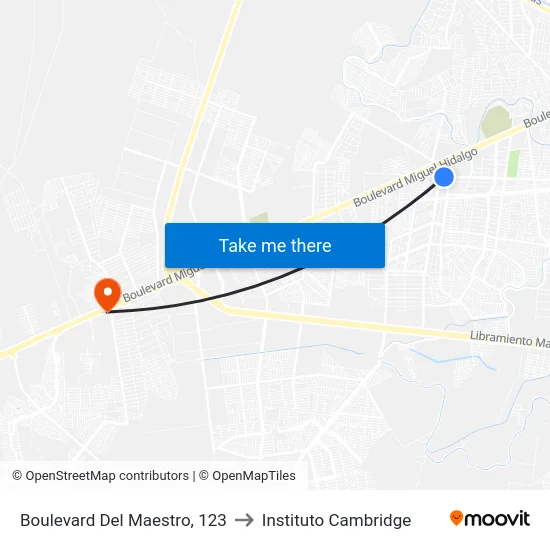 Boulevard Del Maestro, 123 to Instituto Cambridge map