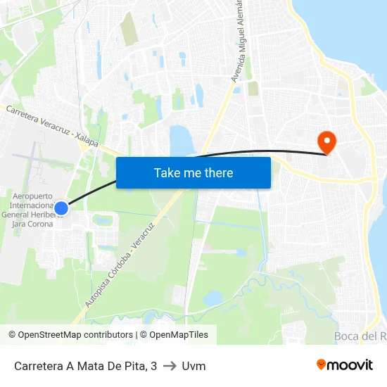 Carretera A Mata De Pita, 3 to Uvm map