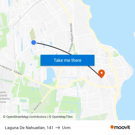 Laguna De Nahuatlan, 141 to Uvm map