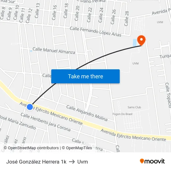 José González Herrera 1k to Uvm map