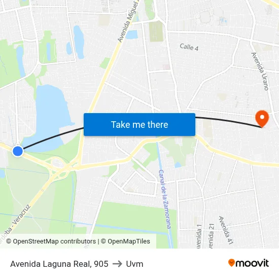 Avenida Laguna Real, 905 to Uvm map
