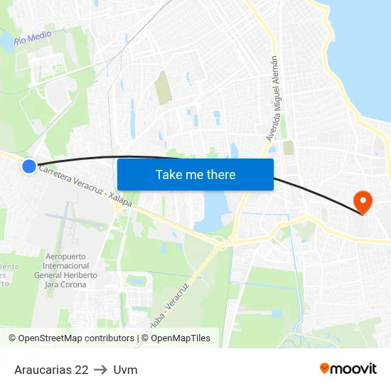 Araucarias 22 to Uvm map