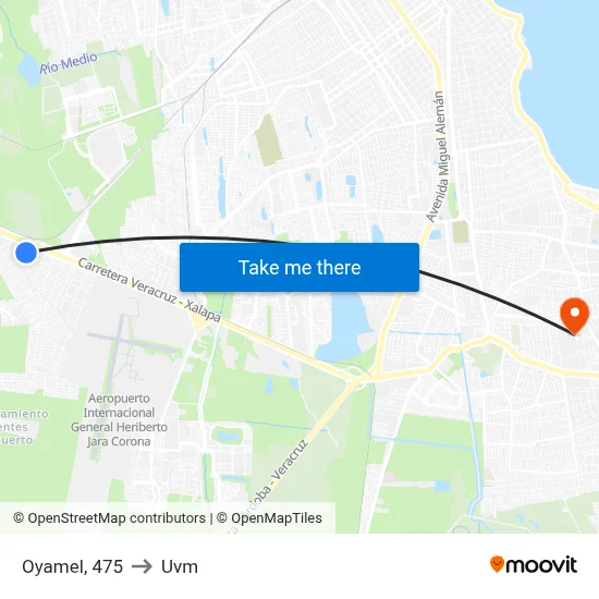 Oyamel, 475 to Uvm map