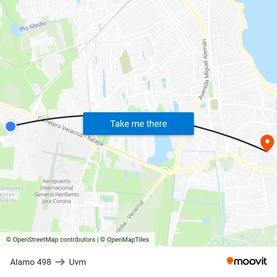 Alamo 498 to Uvm map
