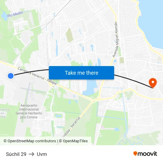Súchil 29 to Uvm map