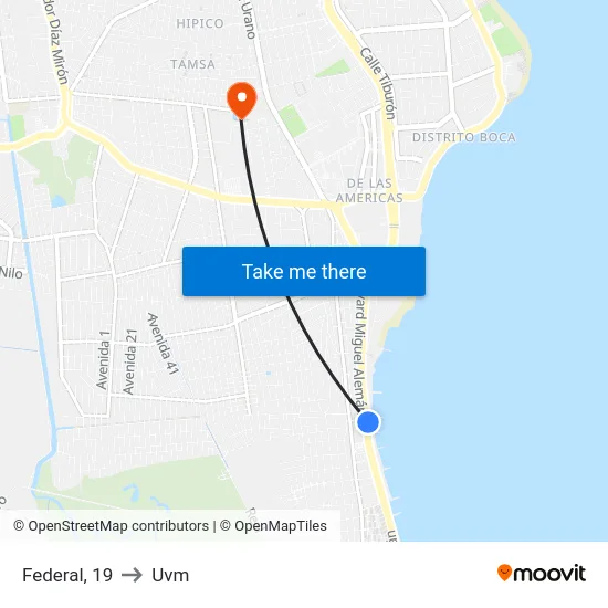 Federal, 19 to Uvm map