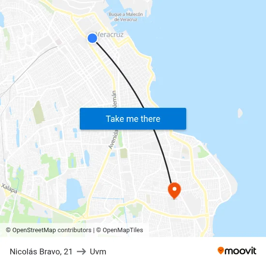 Nicolás Bravo, 21 to Uvm map