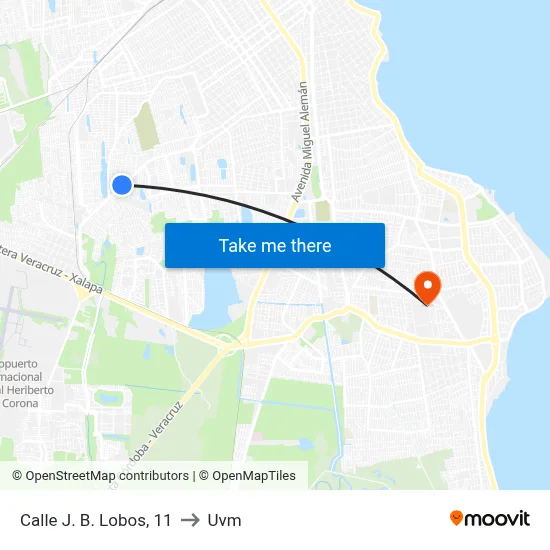 Calle J. B. Lobos, 11 to Uvm map