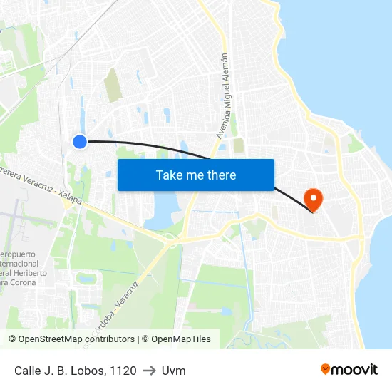 Calle J. B. Lobos, 1120 to Uvm map