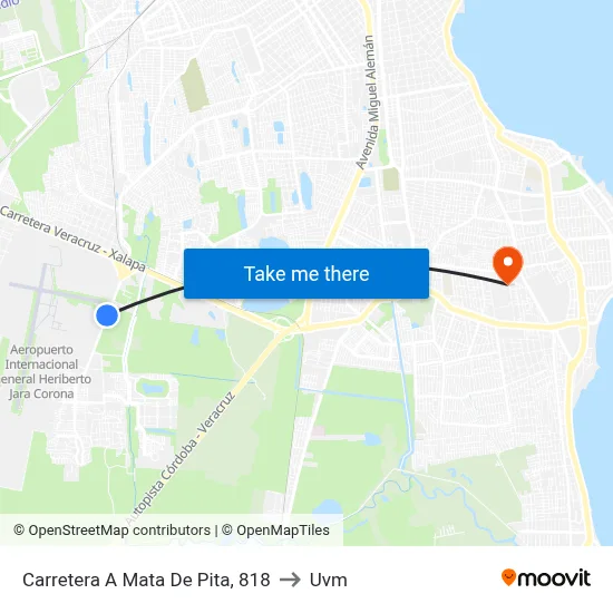 Carretera A Mata De Pita, 818 to Uvm map