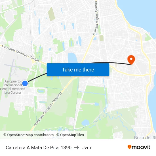 Carretera A Mata De Pita, 1390 to Uvm map