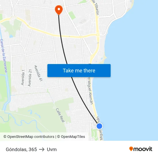 Góndolas, 365 to Uvm map