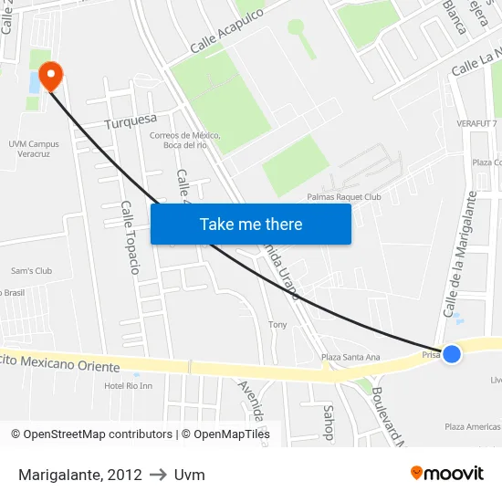 Marigalante, 2012 to Uvm map