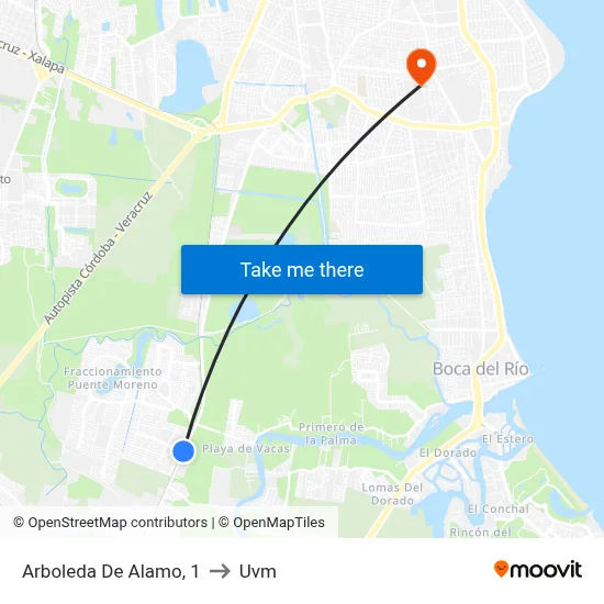 Arboleda De Alamo, 1 to Uvm map