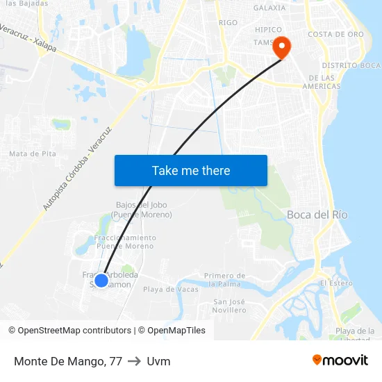 Monte De Mango, 77 to Uvm map