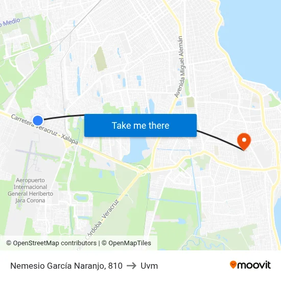 Nemesio García Naranjo, 810 to Uvm map