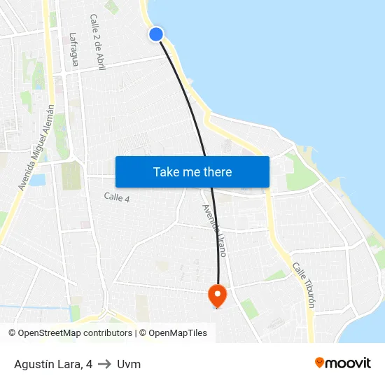 Agustín Lara, 4 to Uvm map