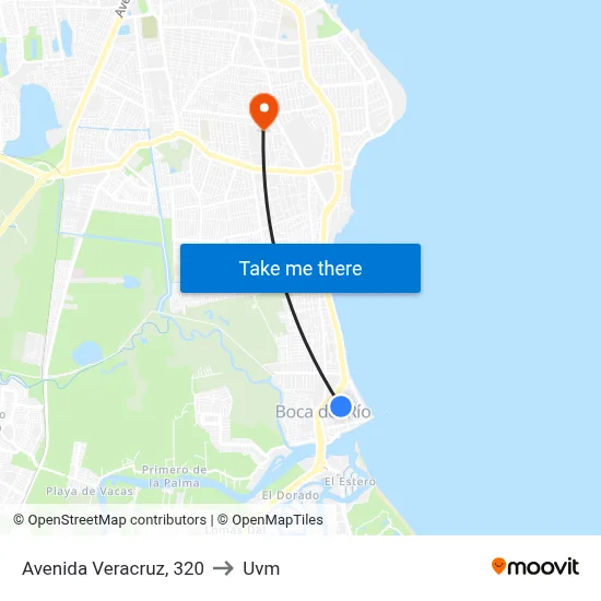 Avenida Veracruz, 320 to Uvm map