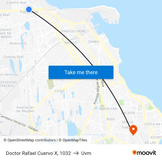 Doctor Rafael Cuervo X, 1032 to Uvm map