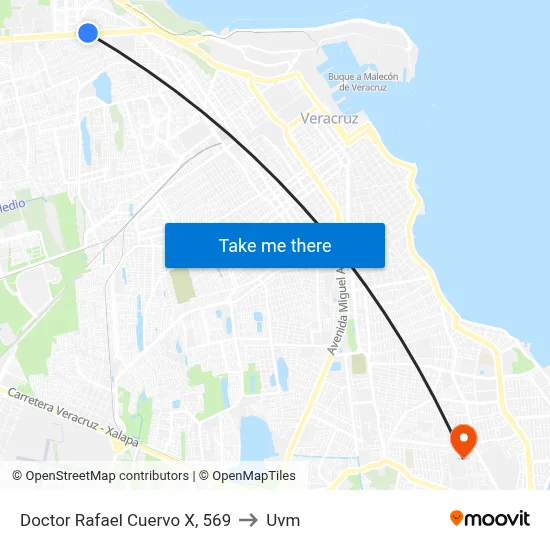 Doctor Rafael Cuervo X, 569 to Uvm map