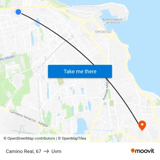 Camino Real, 67 to Uvm map