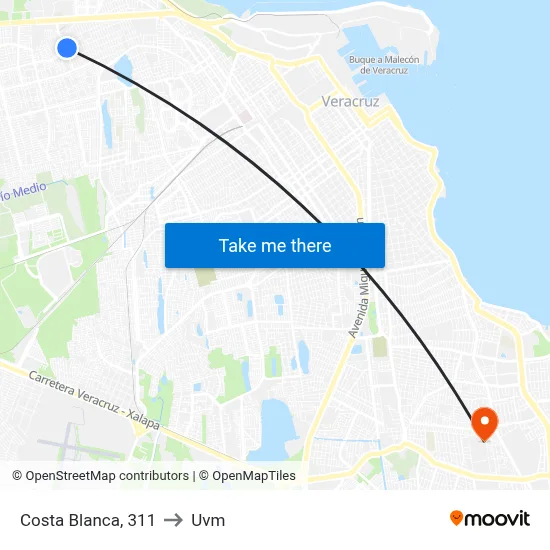 Costa Blanca, 311 to Uvm map