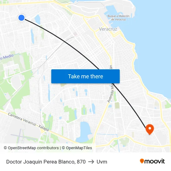 Doctor Joaquin Perea Blanco, 870 to Uvm map