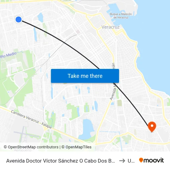 Avenida Doctor Víctor Sánchez O Cabo Dos Bahías, 1166 to Uvm map