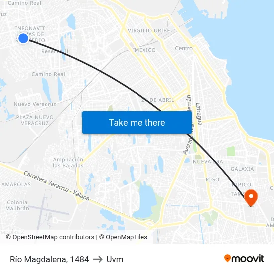 Río Magdalena, 1484 to Uvm map