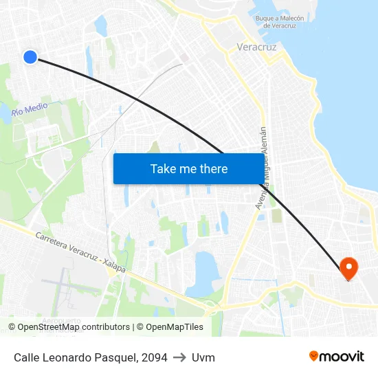 Calle Leonardo Pasquel, 2094 to Uvm map