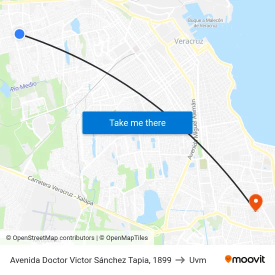 Avenida Doctor Victor Sánchez Tapia, 1899 to Uvm map