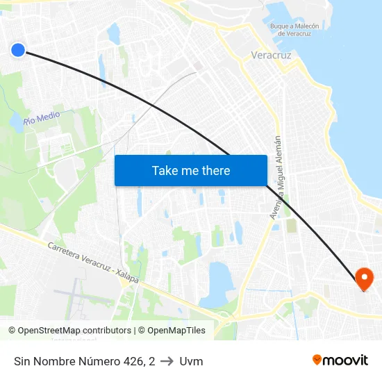 Sin Nombre Número 426, 2 to Uvm map