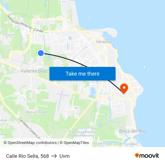 Calle Río Sella, 568 to Uvm map